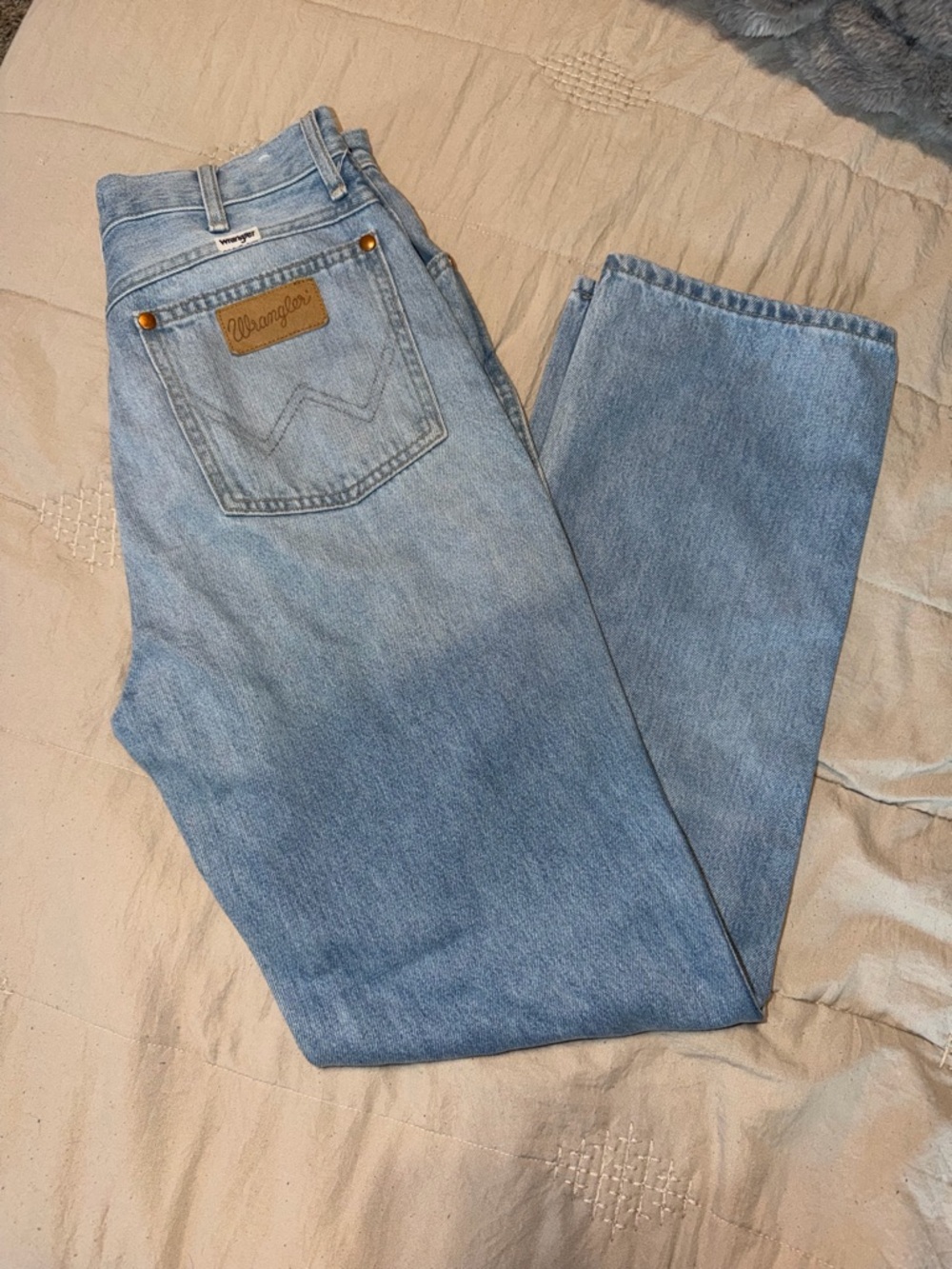 Wrangler Modern Light Wash Straight Leg Jeans